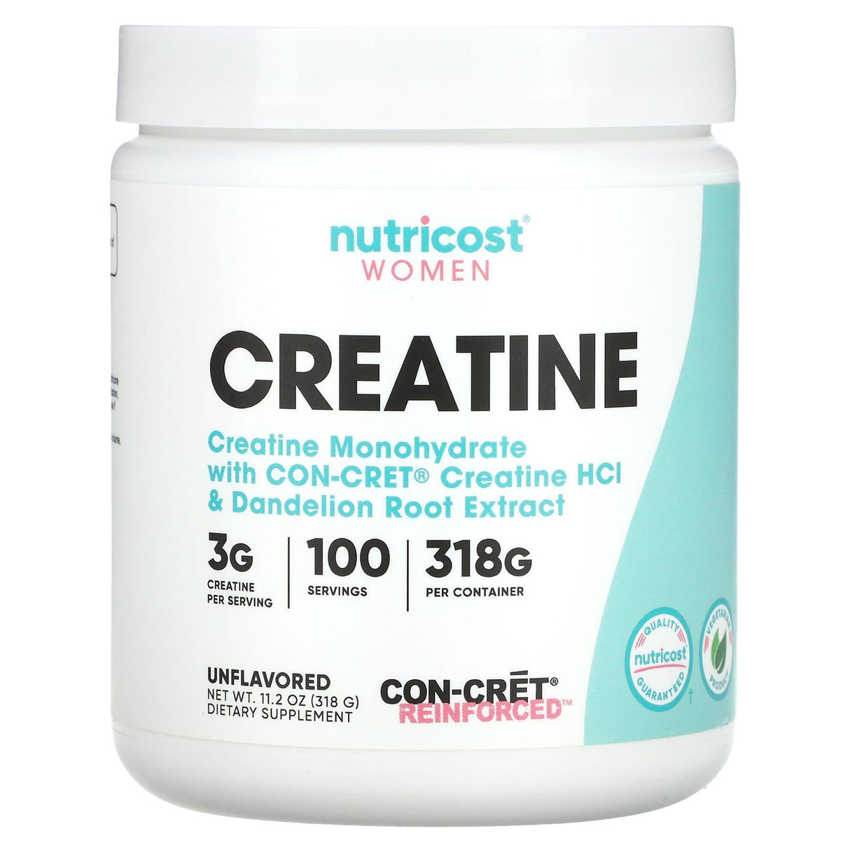 Nutricost, Women, Creatine, Unflavored, 11.2 oz (318 g) - Supply Center USA