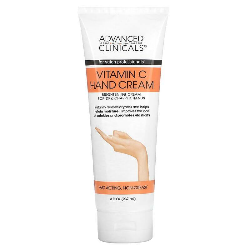 Advanced Clinicals, Vitamin C Hand Cream, 8 fl oz (237 ml) - Supply Center USA