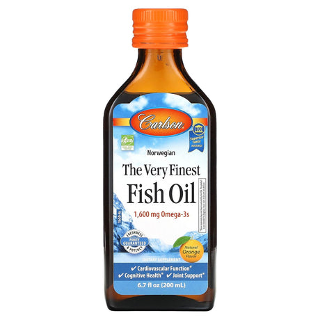 Carlson, The Very Finest Fish Oil, Natural Orange, 6.7 fl oz (200 ml) - Supply Center USA