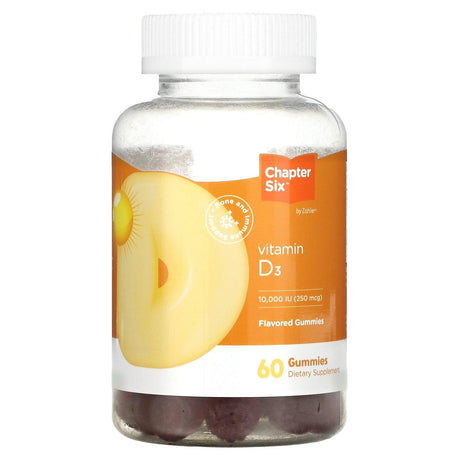 Chapter Six, Vitamin D3, Flavored, 125 mcg (5,000 IU), 60 Gummies - Supply Center USA