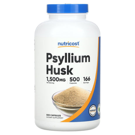 Nutricost, Psyllium Husk, 500 mg, 500 Capsules - Supply Center USA