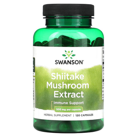 Swanson, Shiitake Mushroom Extract, 500 mg, 120 Capsules - Supply Center USA