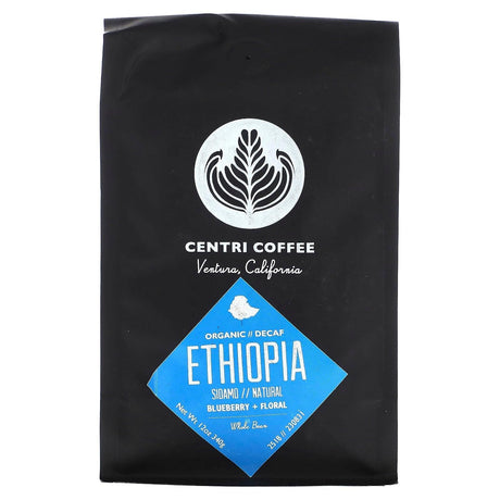 Cafe Altura, Centri Coffee, Organic Ethiopia, Blueberry + Floral, Whole Bean, Decaf, 12 oz (340 g) - Supply Center USA