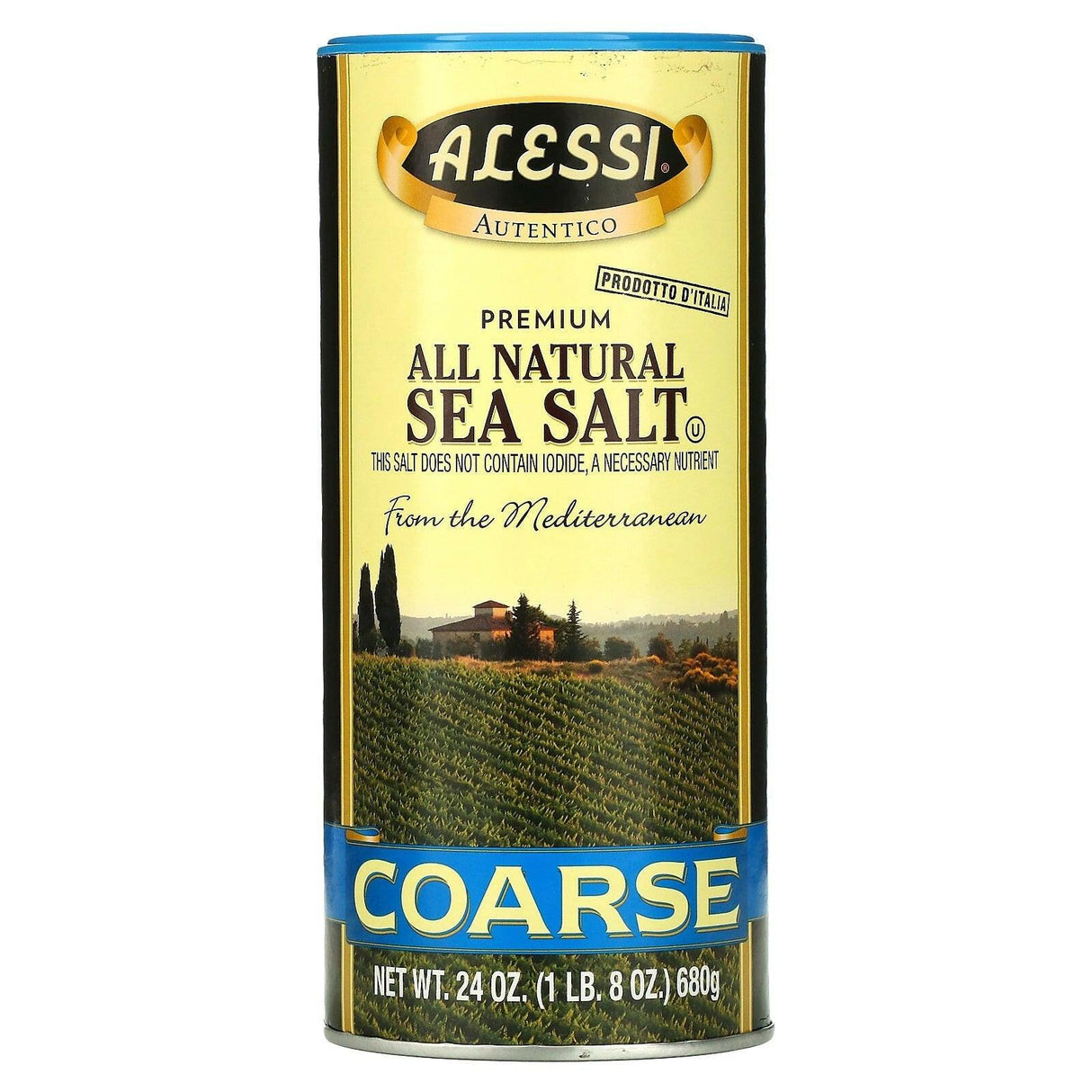 Alessi, Premium All Natural Sea Salt, Coarse, 24 oz (680 g) - Supply Center USA