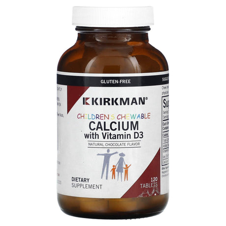 Kirkman Labs, Children's Chewable Calcium with Vitamin D3, Natural Chocolate, 120 Tablets - Supply Center USA