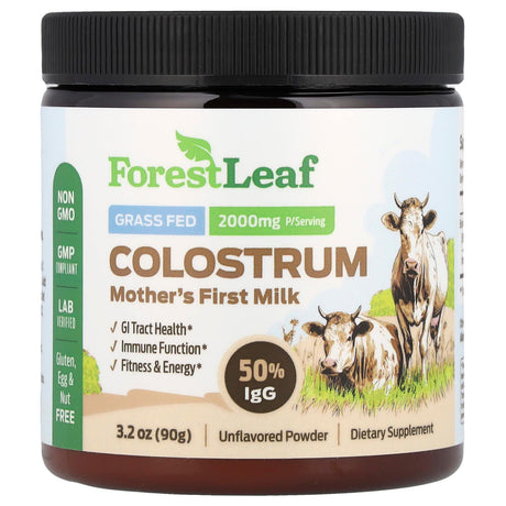 Forest Leaf, Colostrum Powder, Mother's First Milk, Unflavored, 3.2 oz (90 g) - Supply Center USA