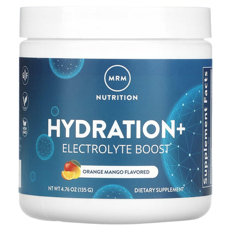 MRM Nutrition, Hydration+ Electrolyte Boost, Orange Mango, 4.67 oz (135 g) - Supply Center USA