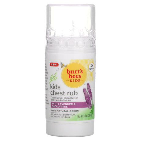 Burt's Bees, Kids, Chest Rub, 3+ Months, With Lavender & Eucalyptus, 1 oz (28.3 g) - Supply Center USA