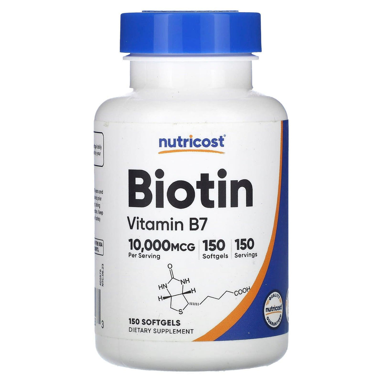 Nutricost, Biotin, Vitamin B7, 10,000 mcg, 150 Softgels - Supply Center USA