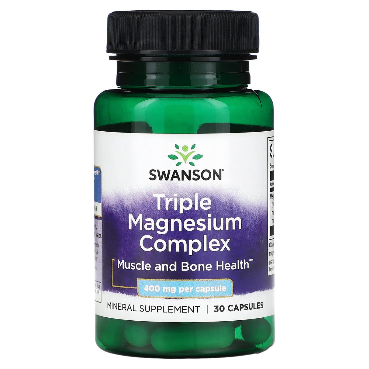 Swanson, Triple Magnesium Complex, 400 mg, 30 Capsules - Supply Center USA