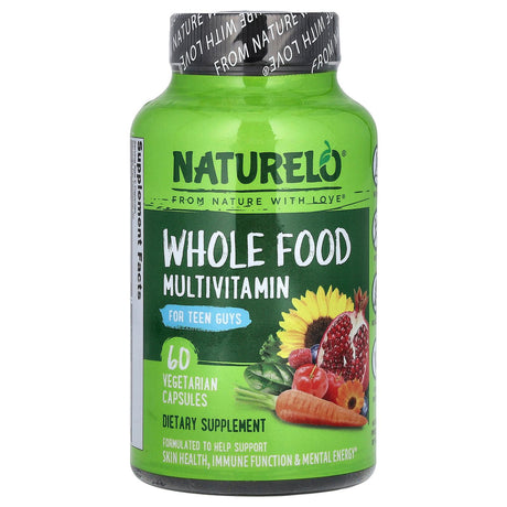 NATURELO, Whole Food Multivitamin for Teen Guys, 60 Vegetarian Capsules - Supply Center USA