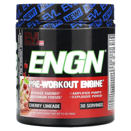 EVLution Nutrition, ENGN, Pre-Workout Engine, Blue Raz, 9 oz (255 g) - Supply Center USA