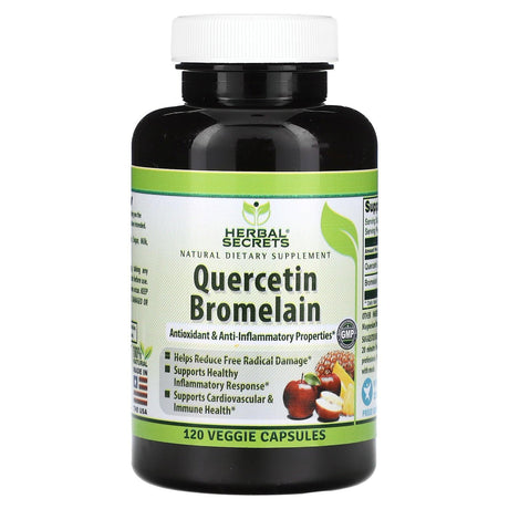 Herbal Secrets, Quercetin Bromelain, 120 Veggie Capsules - Supply Center USA