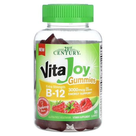 21st Century, VitaJoy Gummies, B-12, Extra Strength, Raspberry, 1500 mcg, 90 Gummies - Supply Center USA