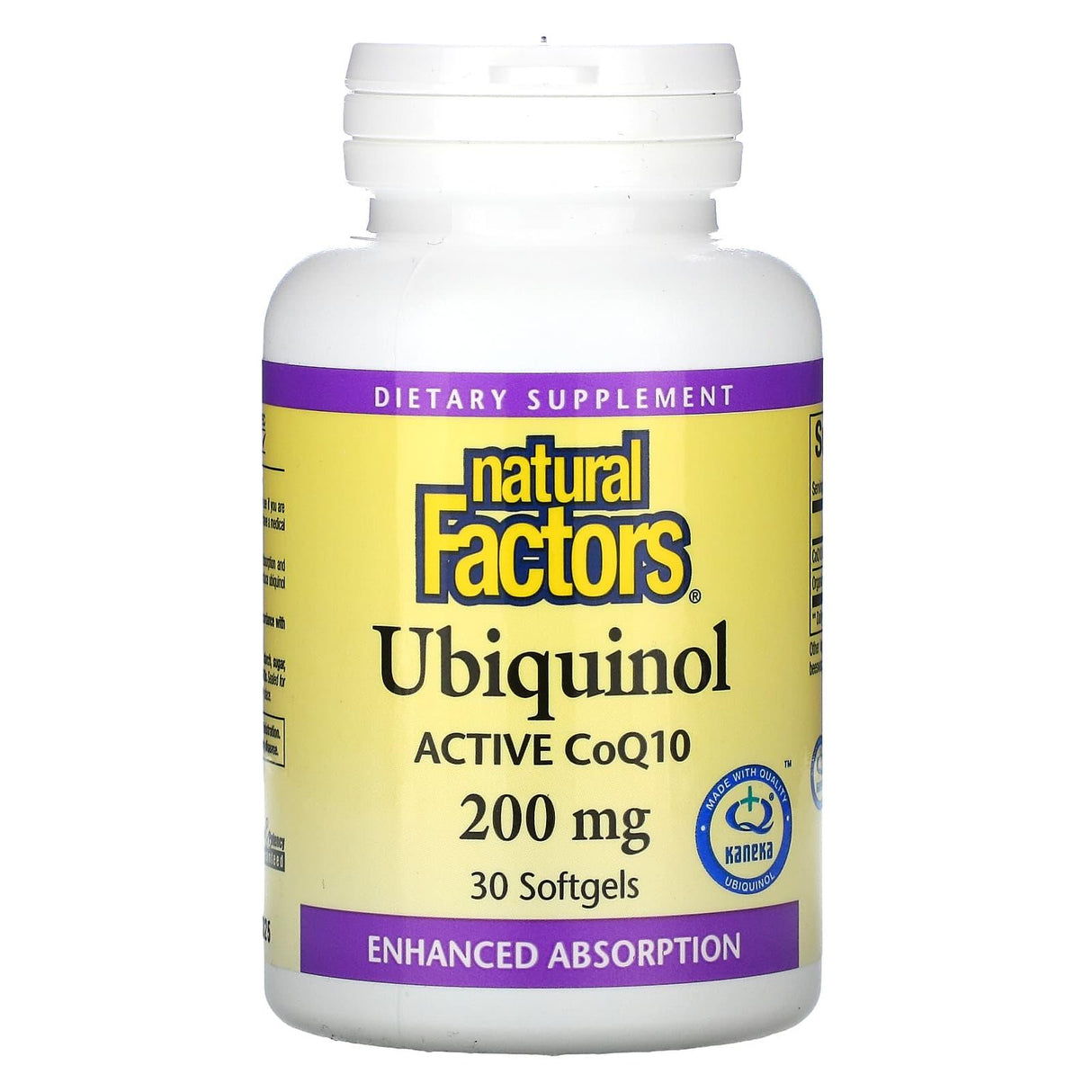 Natural Factors, Ubiquinol, Active CoQ10, 100 mg, 30 Softgels - Supply Center USA