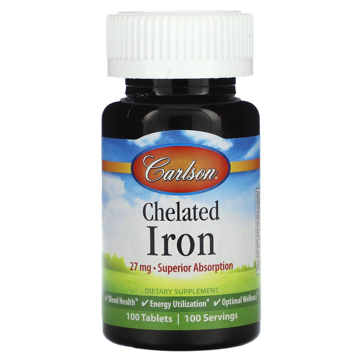 Carlson, Chelated Iron, 27 mg, 100 Tablets - Supply Center USA