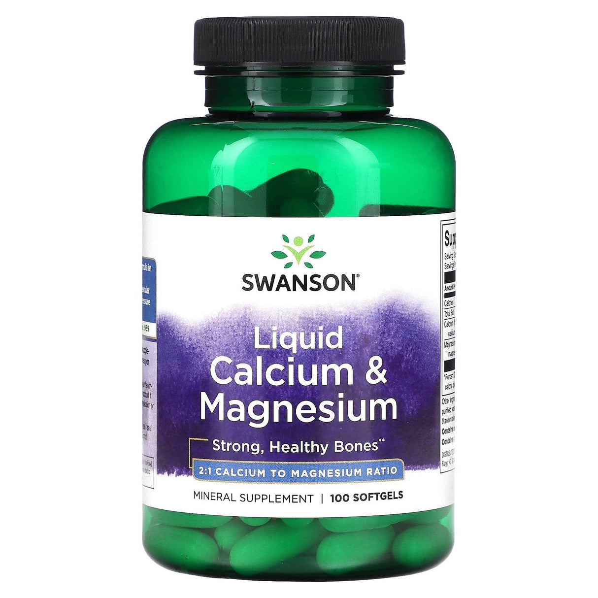 Swanson, Liquid Calcium & Magnesium, 100 Softgels - Supply Center USA