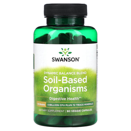 Swanson, Soil-Based Organisms, Dynamic Balance Blend, 5 Billion CFU, 90 Veggie Capsules - Supply Center USA