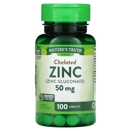 Nature's Truth, Chelated Zinc, 50 mg, 100 Tablets - Supply Center USA