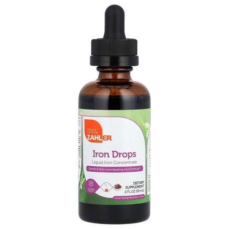 Zahler, Iron Drops, Great-Tasting Mixed Berry, 2 fl oz (59 ml) - Supply Center USA