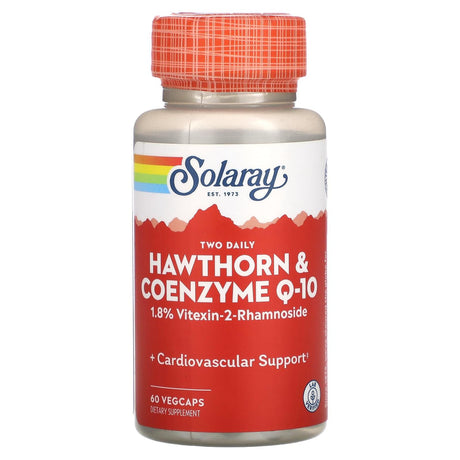 Solaray, Two Daily Hawthorn & Coenzyme Q-10, 60 VegCaps - Supply Center USA