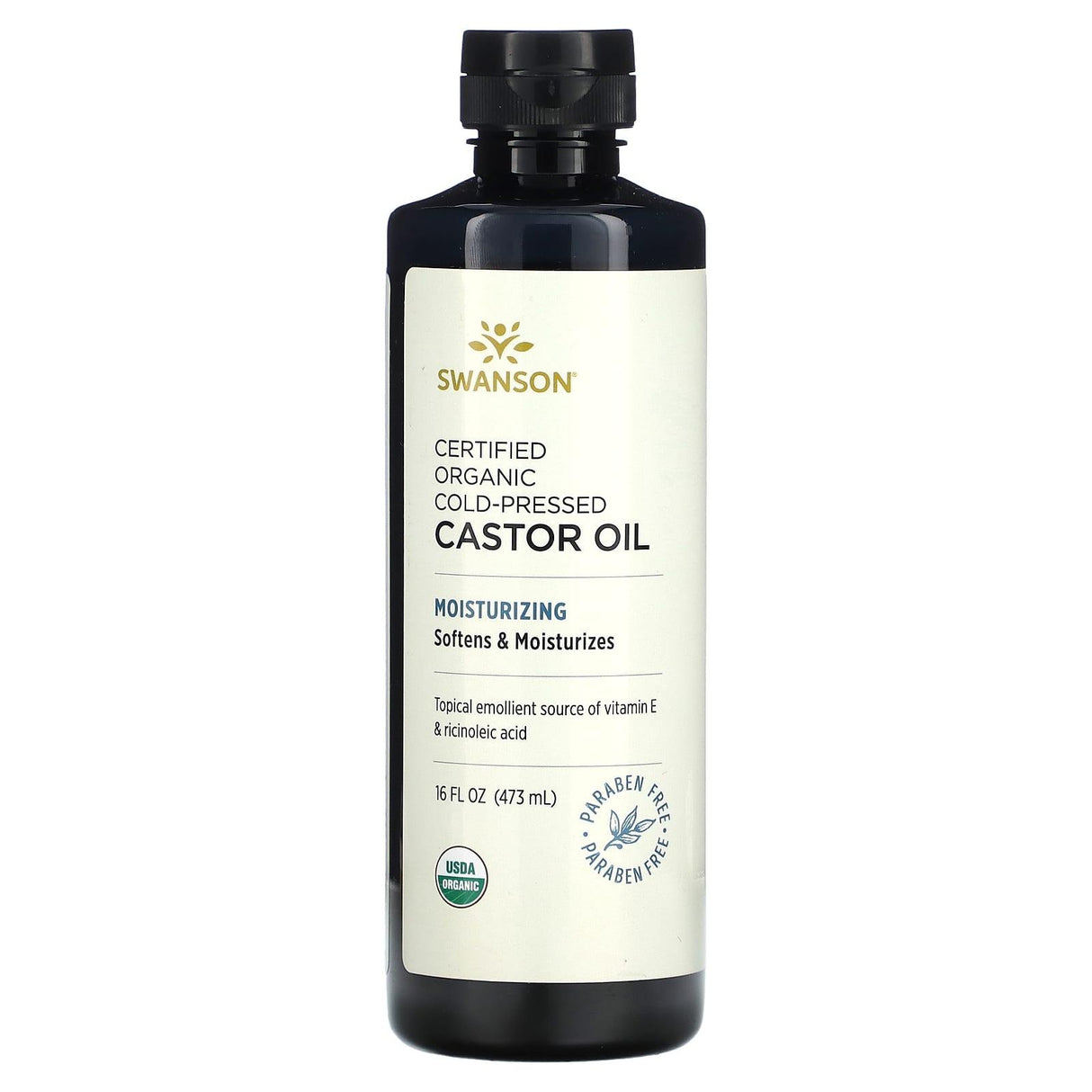 Swanson, Certified Organic Cold-Pressed Castor Oil, 16 fl oz (473 ml) - Supply Center USA