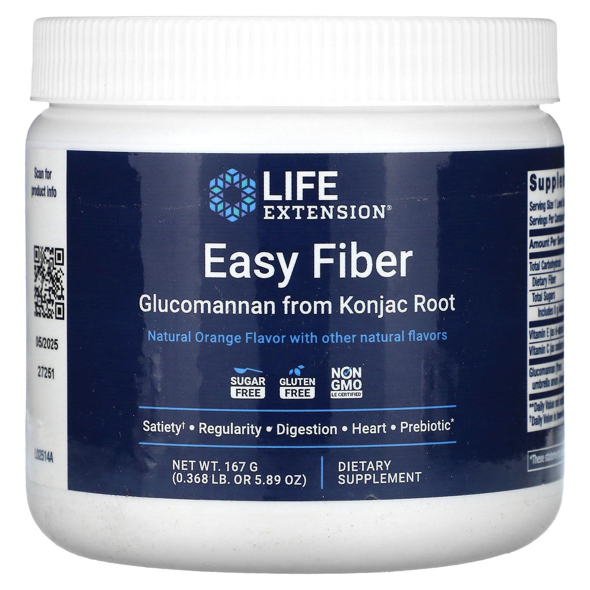 Life Extension, Easy Fiber, Natural Orange, 5.89 oz (167 g) - Supply Center USA