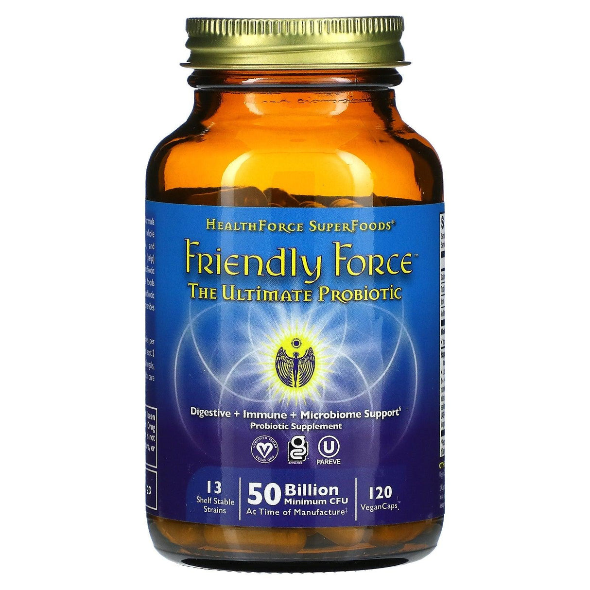 HealthForce Superfoods, Friendly Force, The Ultimate Probiotic, 25 Billion CFU, 120 Vegan Caps - Supply Center USA