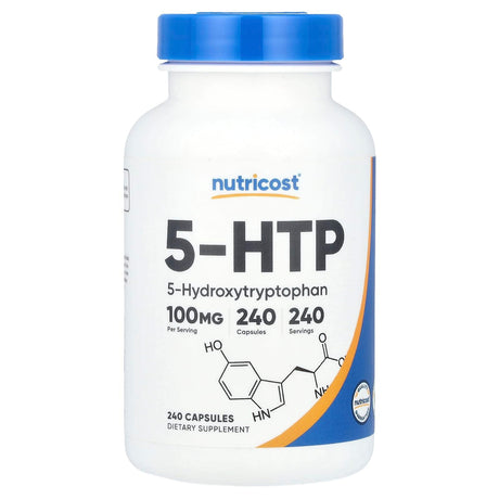 Nutricost, 5-HTP , 100 mg, 240 Capsules - Supply Center USA