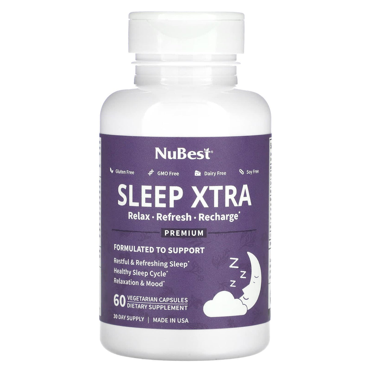 NuBest, Sleep Xtra, 60 Vegetarian Capsules - Supply Center USA