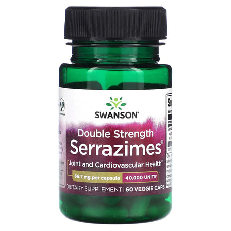 Swanson, Double Strength Serrazimes, 66.7 mg, 60 Veggie Capsule - Supply Center USA