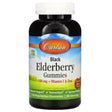 Carlson Labs, Black Elderberry Gummies + Vitamin C & Zinc, Natural Berry, 100 mg, 120 Vegetarian Gummies - Supply Center USA