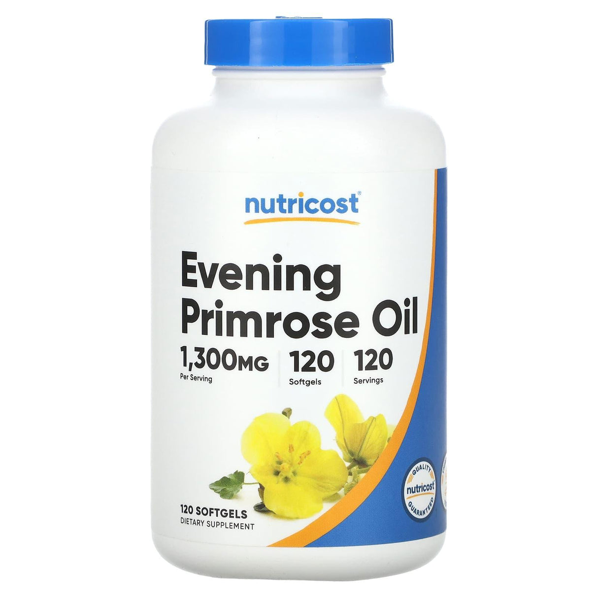 Nutricost, Evening Primrose Oil, 1,300 mg, 120 Softgels - Supply Center USA