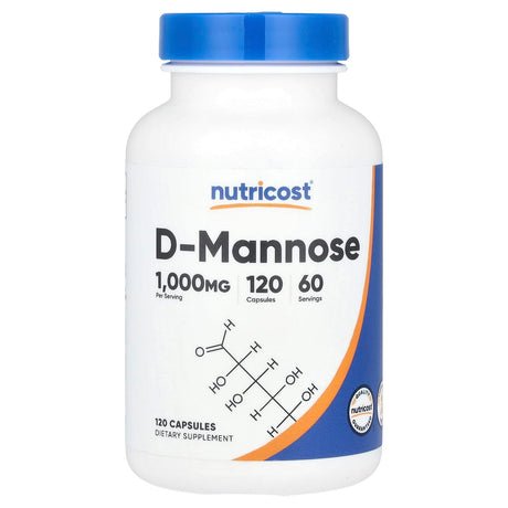 Nutricost, D-Mannose, 1,000 mg, 120 Capsules (500 mg Per Capsule) - Supply Center USA