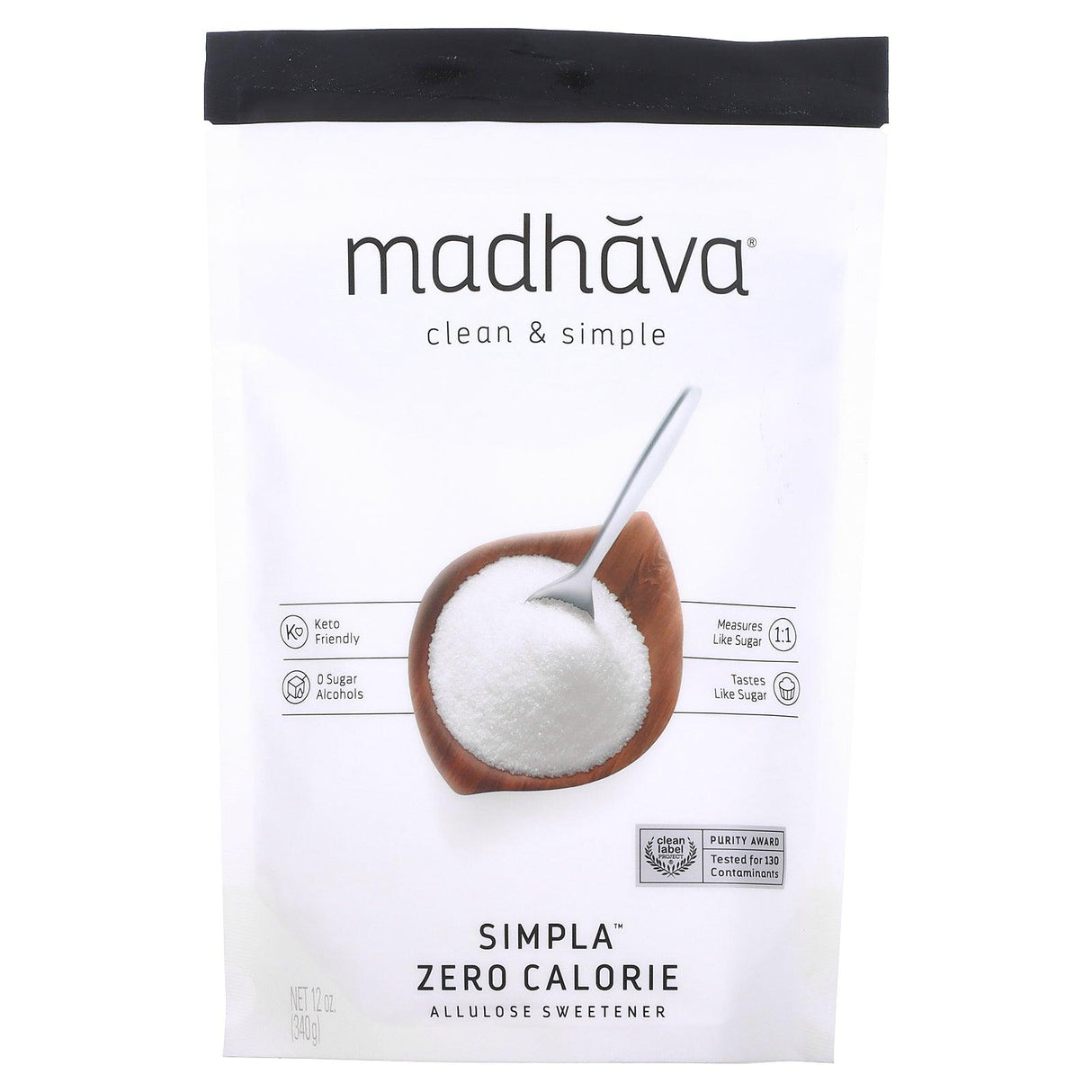 Madhava Natural Sweeteners, Clean & Simple, Simpla Zero Calorie, Allulose Sweetener, 12 oz (340 g) - Supply Center USA