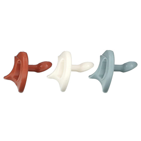 NUK, Comfy Silicone Pacifier, 0-6 Months, Earth Tones, 3 Pack - Supply Center USA