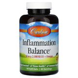 Carlson, Inflammation Balance D3 + Omegas, Natural Lemon, 25 mcg (1,000 IU) , 90 Soft Gels - Supply Center USA