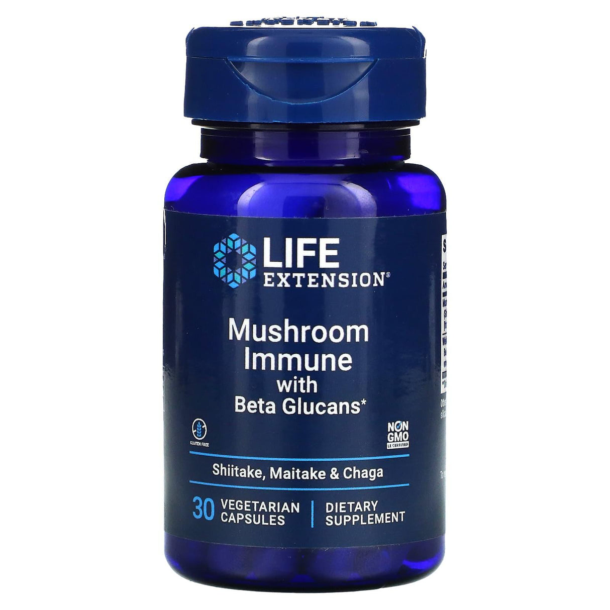 Life Extension, Mushroom Immune With Beta Glucans, 30 Vegetarian Capsules - Supply Center USA