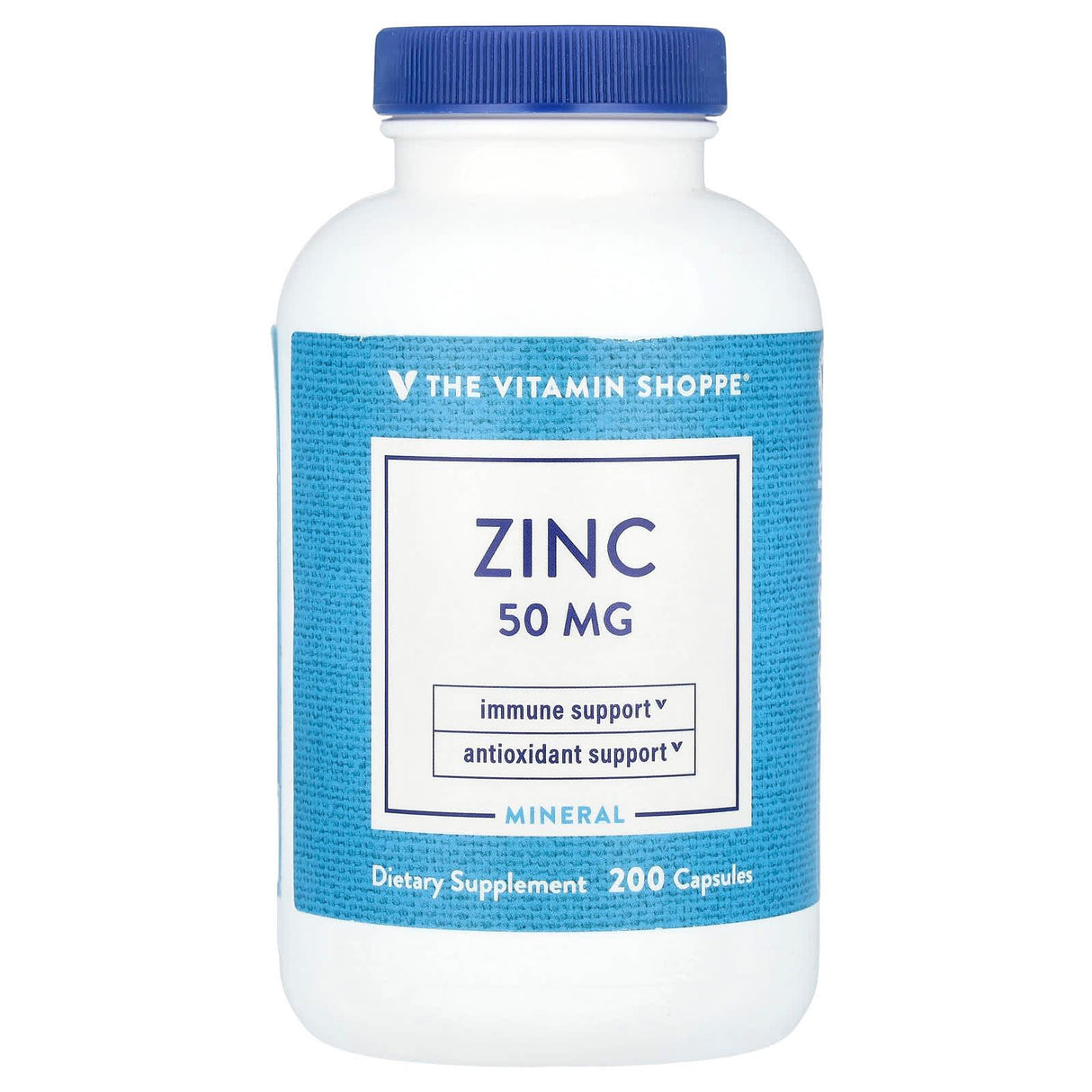 The Vitamin Shoppe, Zinc, 50 mg, 200 Capsules - Supply Center USA