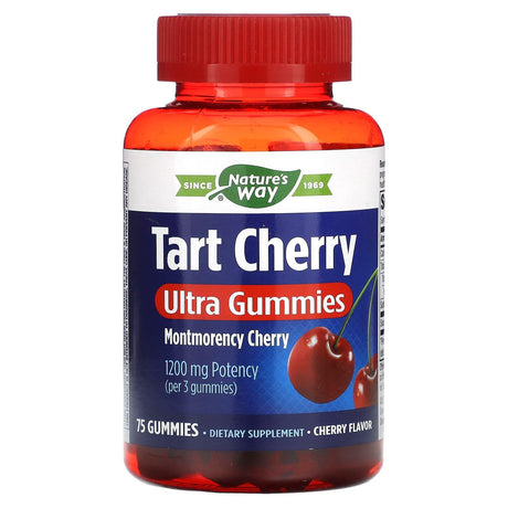 Nature's Way, Tart Cherry, Ultra Gummies, Cherry, 400 mg, 75 Gummies - Supply Center USA