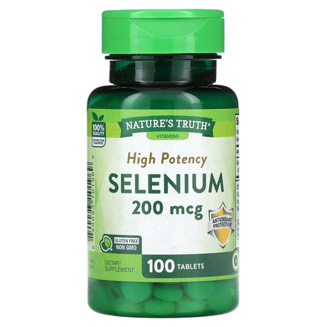 Nature's Truth, High Potency Selenium, 200 mcg, 100 Tablets - Supply Center USA