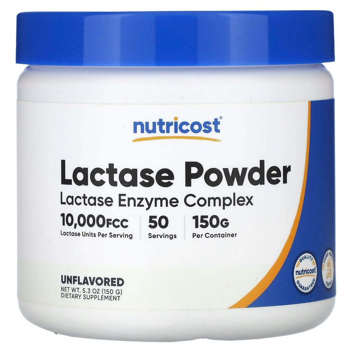 Nutricost, Lactase Powder, Unflavored, 5.3 oz (150 g) - Supply Center USA