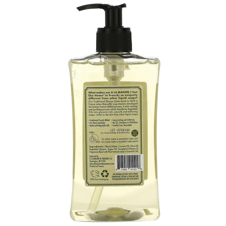 A La Maison de Provence, Hand & Body Liquid Soap, Yuzu Lime, 16.9 fl oz (500 ml) - HealthCentralUSA