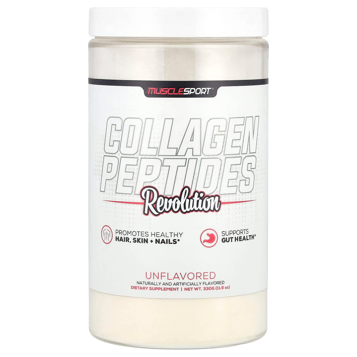 MuscleSport, Collagen Peptides, Revolution, Unflavored , 11.6 oz (330 g) - Supply Center USA