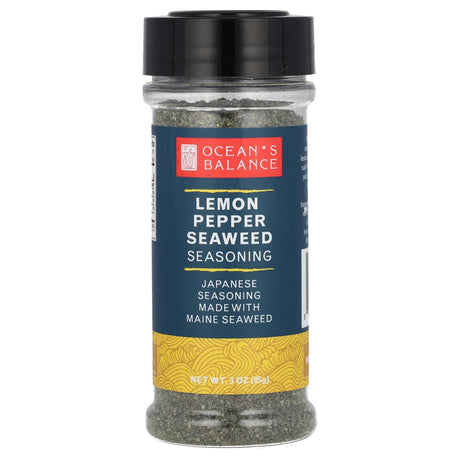 Ocean's Balance, Lemon Pepper Seaweed Seasoning, 3 oz (85 g) - Supply Center USA