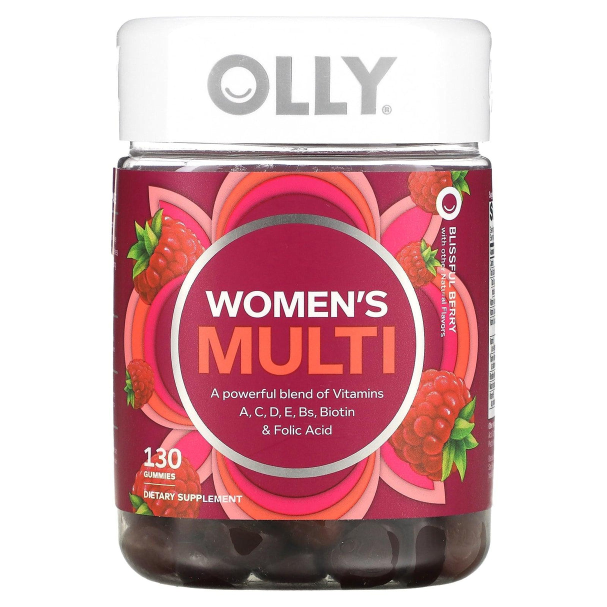 OLLY, Women's Multi, Blissful Berry, 130 Gummies - Supply Center USA