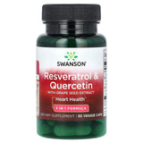 Swanson, Resveratrol & Quercetin with Grape Seed Extract, 30 Veggie Caps - Supply Center USA