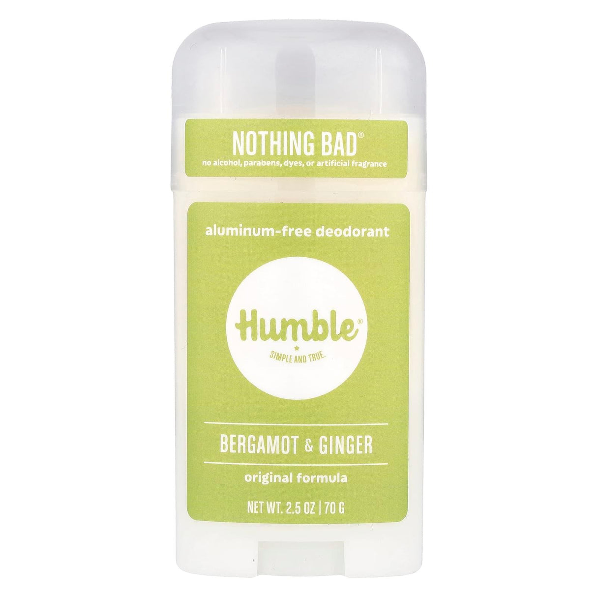 Humble Brands, Aluminum-Free Deodorant, Bergamot & Ginger , 2.5 oz (70 g) - Supply Center USA