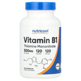 Nutricost, Vitamin B1, 500 mg, 120 Capsules - Supply Center USA