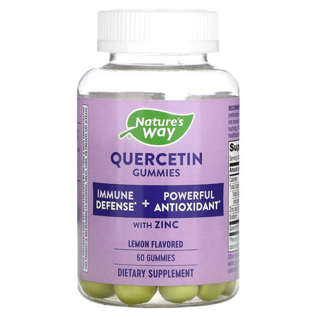 Nature's Way, Quercetin Gummies With Zinc, Lemon, 60 Gummies - Supply Center USA